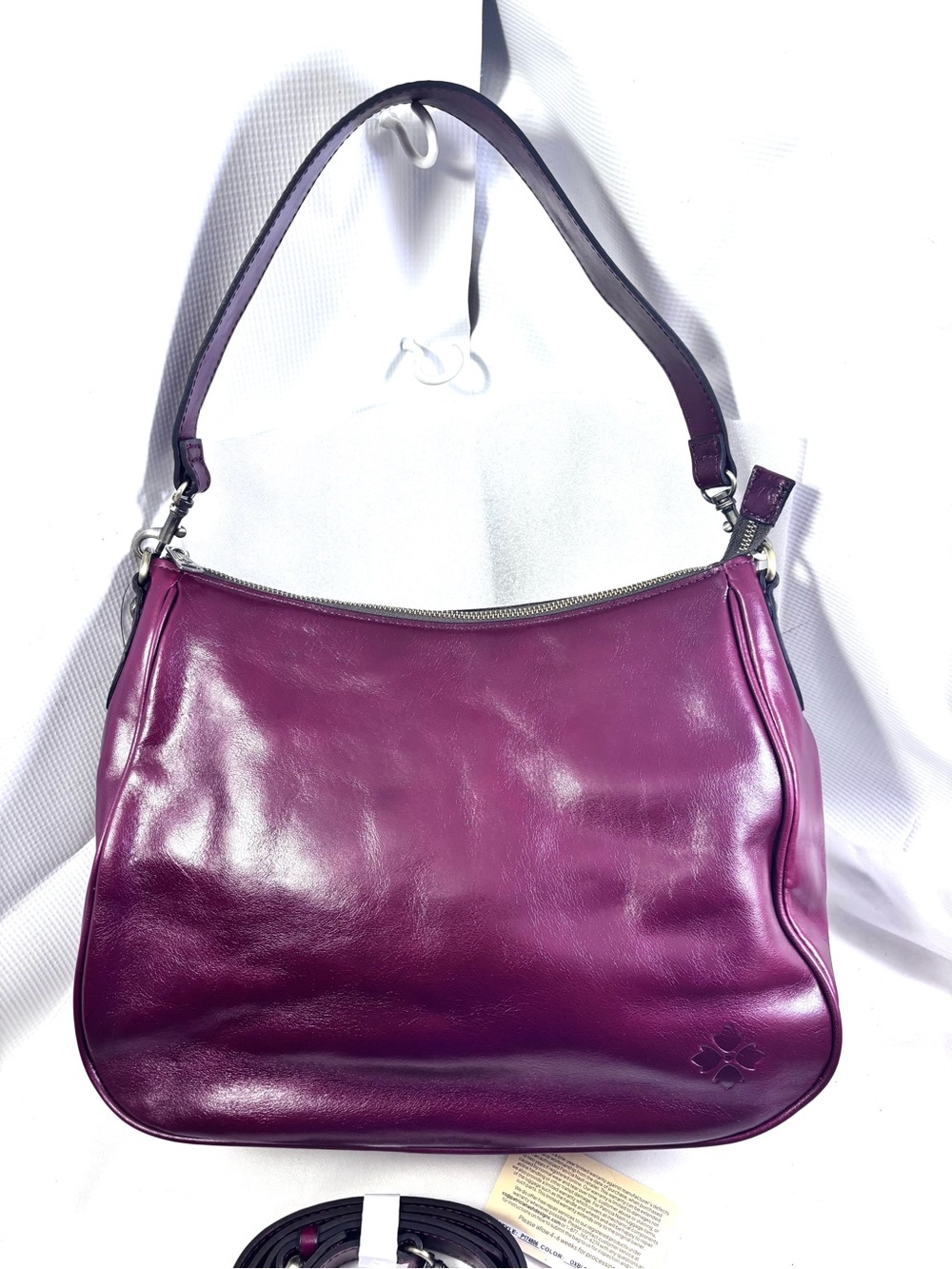 Patricia Nash Athani LG Leather Shoulder Bag. OXBLOOD.